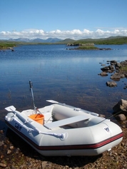 Survey boat at Scannive